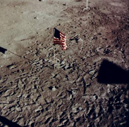 Flag seen from the window