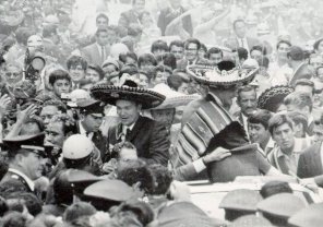 Photo of Apollo 11 astronauts in Mexico City