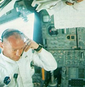 Aldrin in Lunar Module