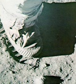 Footprint on surface of Moon