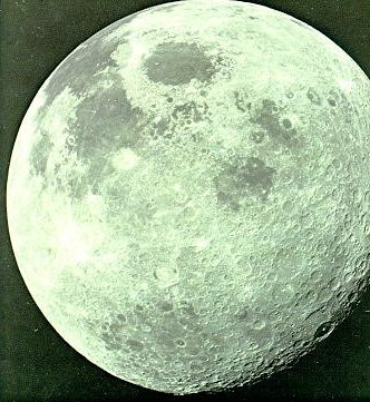 A photo of the moon taken when Apollo 17 was on its way home