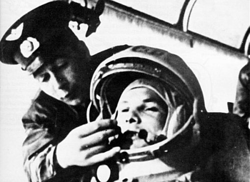 A photo of Russian cosmonaut,Yuri Gagarin