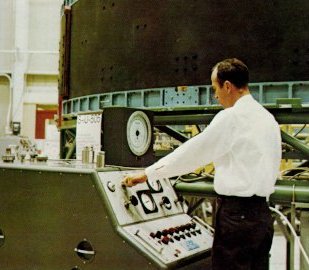 A photo of a technician testing the instrument unit