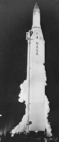 A photo of Juno II launch vehicle