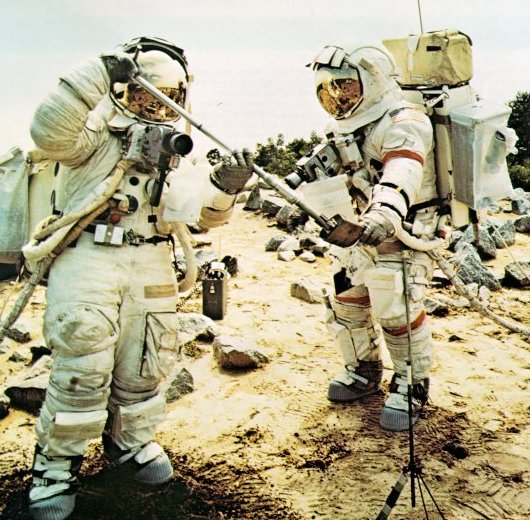 Photo of astronauts,Schmitt and Cernan