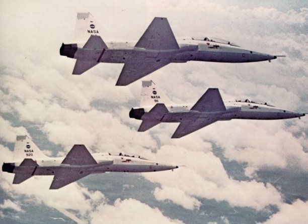 A photo of three T-38 jets