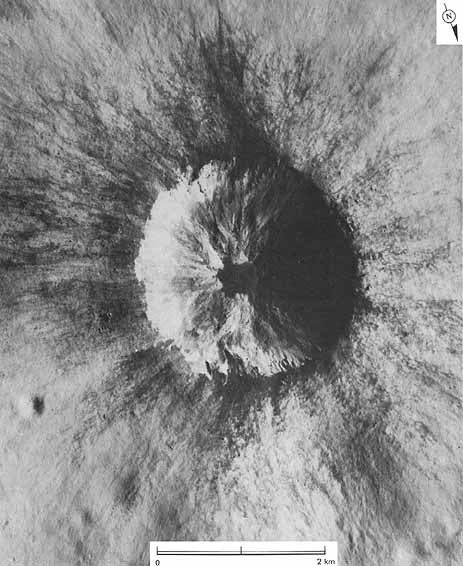 Figure 100 impact crater in much more detail