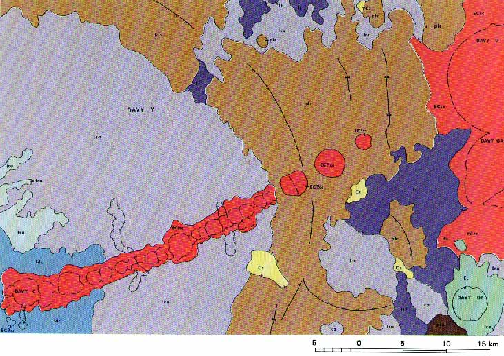 Figure 131 geologic map of the Davy area