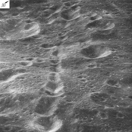 Figure 134 crater chain on the far side