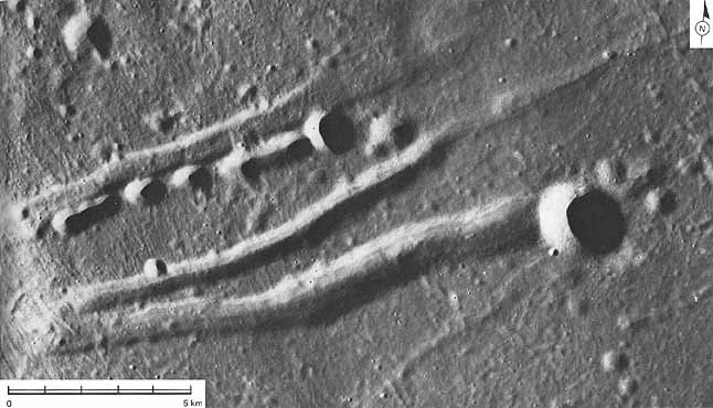 Figure 135 crater chain in southern Mare Serenitatis