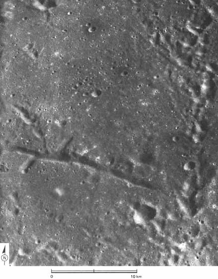 Figure 136 chain of secondary impact craters