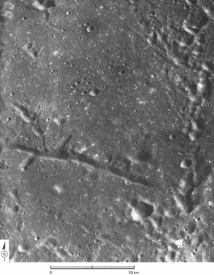 Figure 136 chain of secondary impact craters