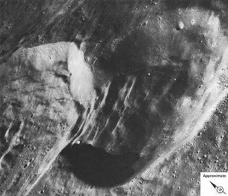 oblique view of the same medium sized craters