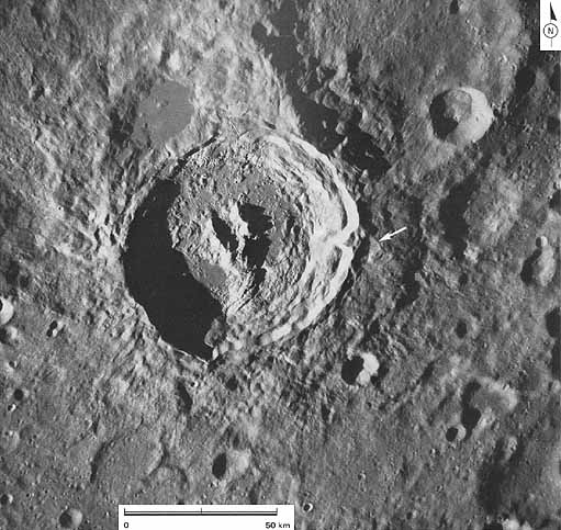 Figure 149 vertical view of the crater King on the lunar far side