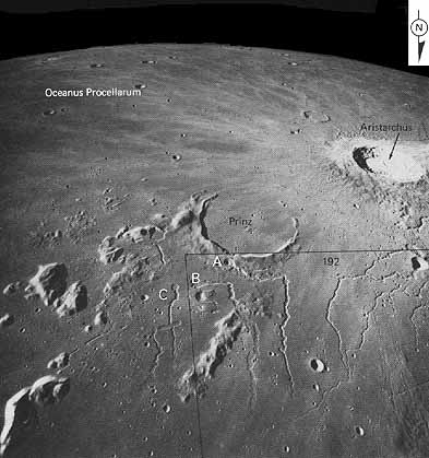 Figure 191 sinuous rilles, east of the Aristarchus Plateau