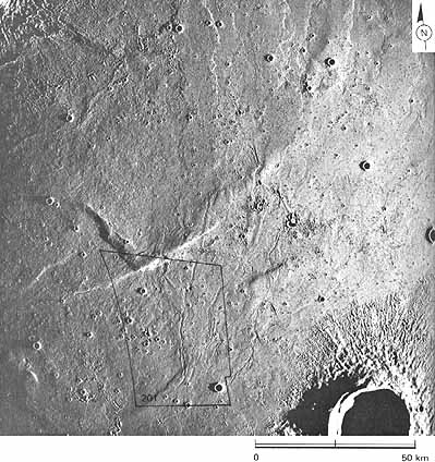 Figure 200 two large impact craters, Diophantus and Euler
