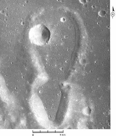 Figure 229 18-km-long 'figure 8' shape pair of noncircular craters