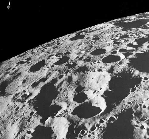 Figure 33 oblique view of a small area northeast of Tsiolkovsky