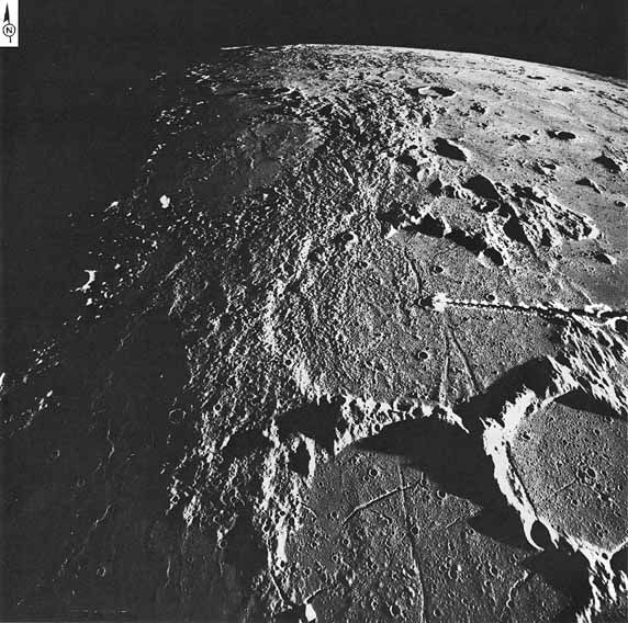 Figure 44 oblique view of the region surrounding the Apollo 14 landing site