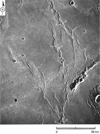 Figure 72 mare ridges in Oceanus Procellarum