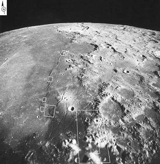 Figure 74 an oblique view looking northward along the east side of Mare Serenitatis