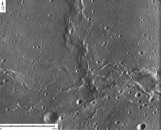 Figure 82 intersecting sets of mare ridges are near the western edge of Mare Serenitatis