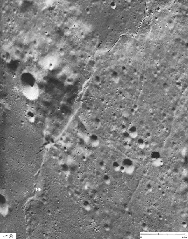 Figure 86 an area shown is Montes Riphaeus between Mare Cognitum and Oceanus Procellarum