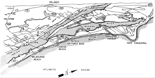 Map of Cape Canaveral