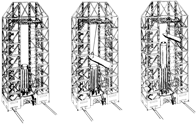 Erecting upper stages