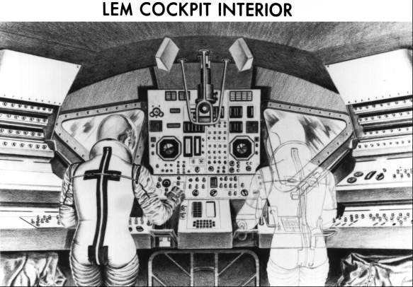 LM cockpit interior - drawing