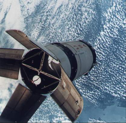 Apollo 7 rendezvous with S-IVB