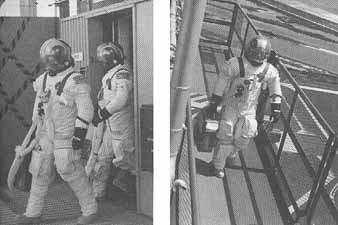 Astronauts Vance Brand, Tom Stafford and Deke Slayton 