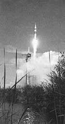 Launching of the Apollo spacecraft